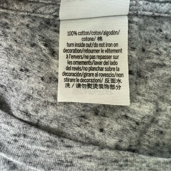 PINK logo crop t shirt in gray and light pink size xs - Picture 7 of 7